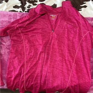 Ariat Fuchsia Rebar Quarter-Zip Top